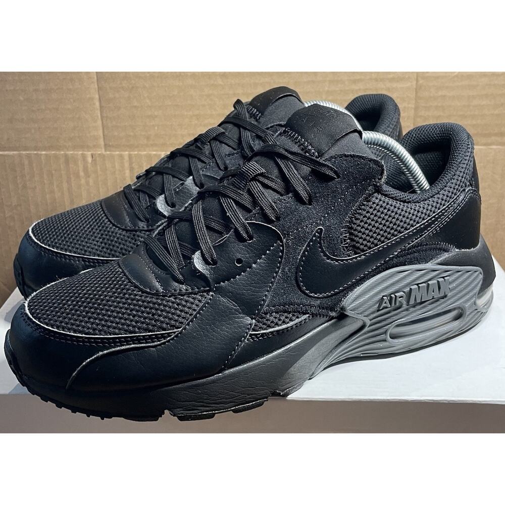 Nike Air Max Black Gray Excee Lifestyle Shoes Mens Size 10 Fast Ship - Picture 10 of 10